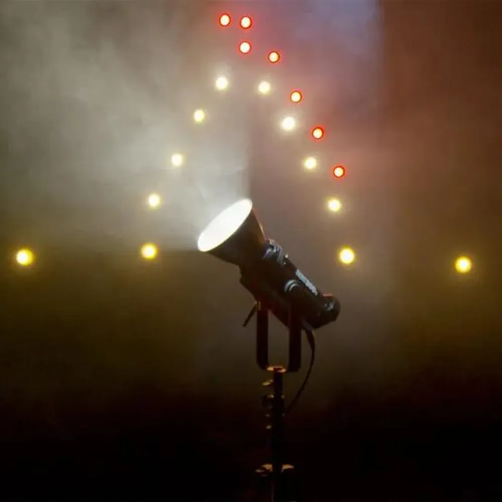 Aputure LS 300x, light on a stand in haze, official Aputure image