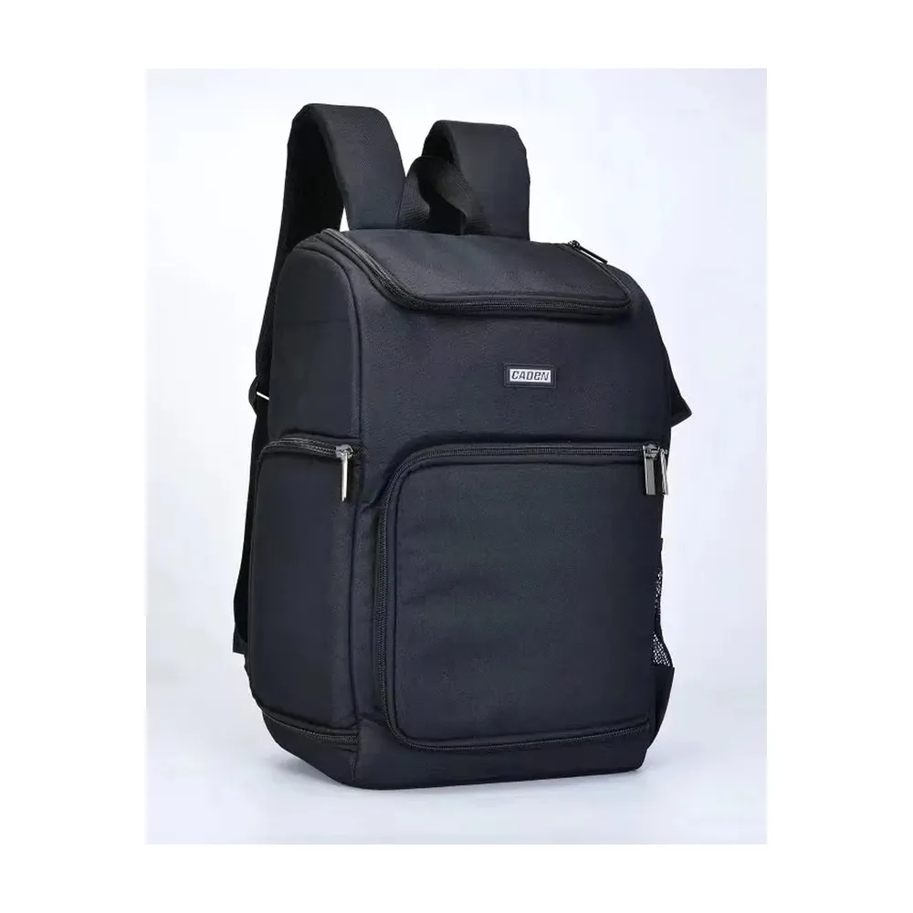 Camera backpack, three quarter view
