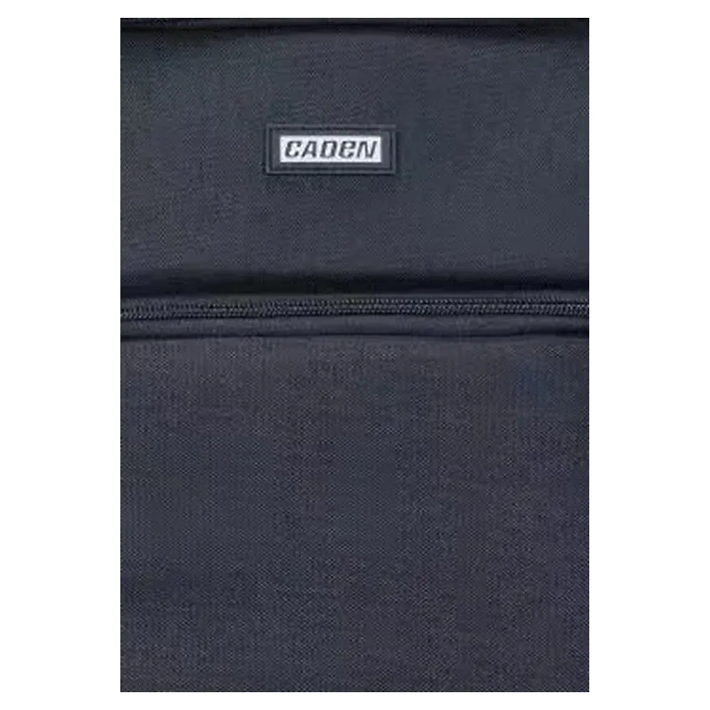 Close up of the camera backpack front fabric and zip