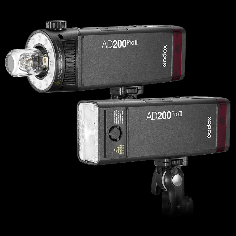 Godox AD200Pro II, with its two flash heads, official Godox image