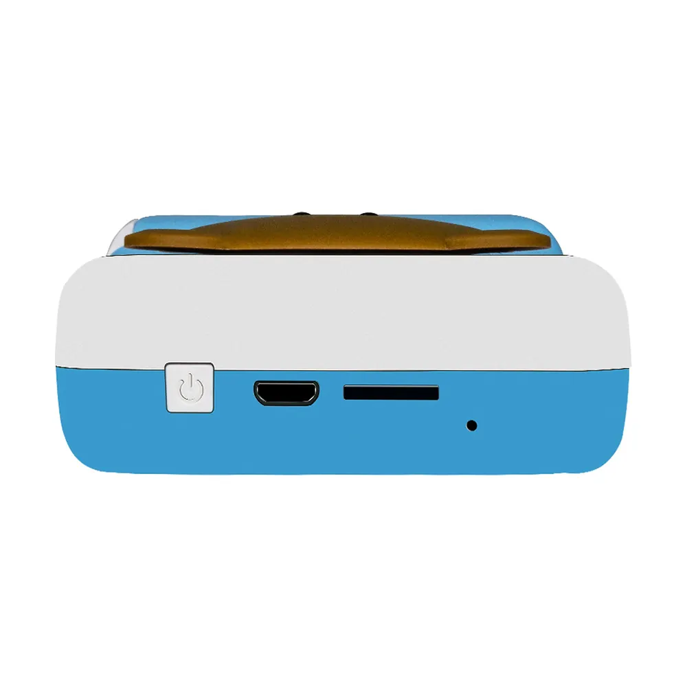 Kids instant print camera, bottom ports