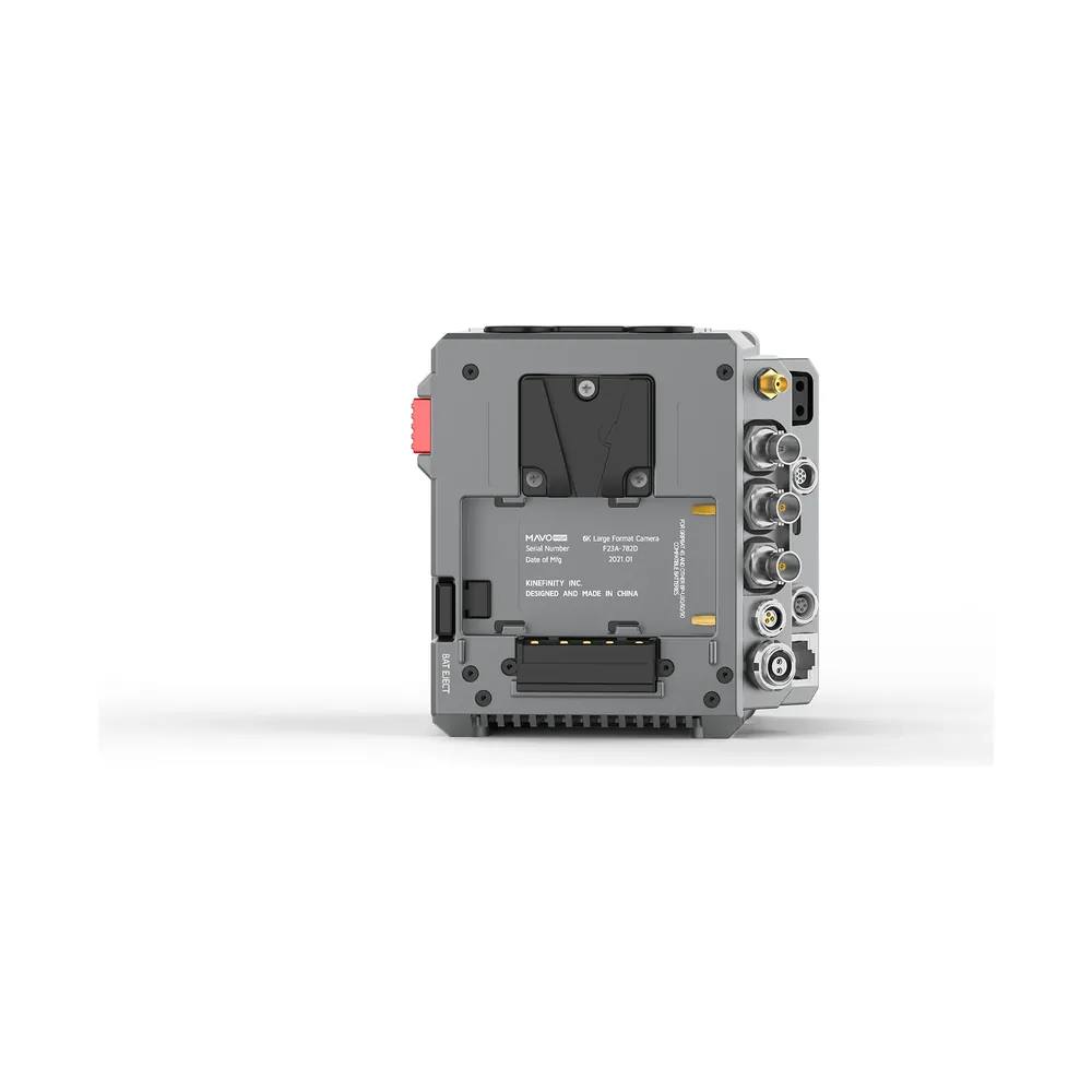 Kinefinity MAVO Edge 6K, rear view with battery plate