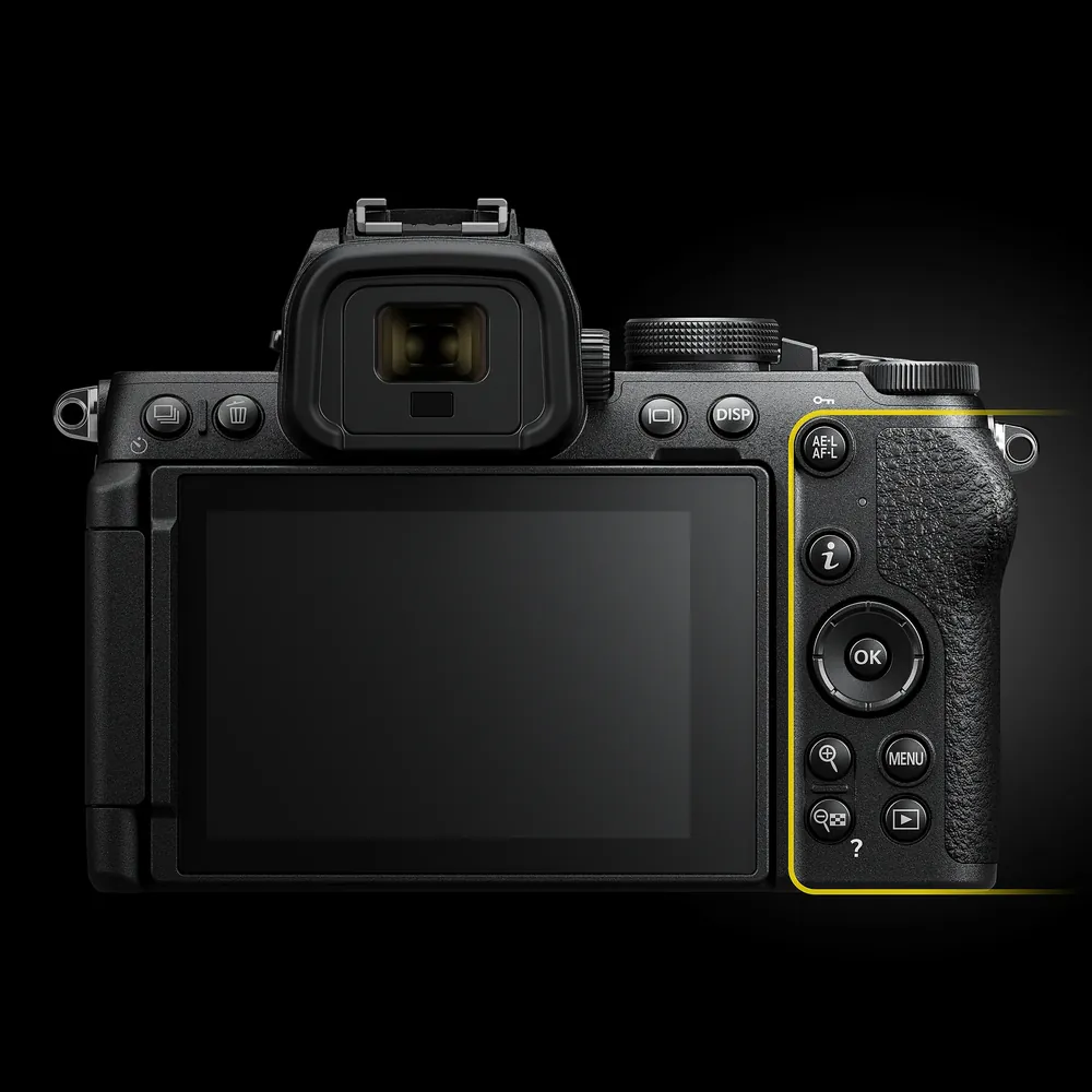 Nikon Z50II rear controls, official Nikon image