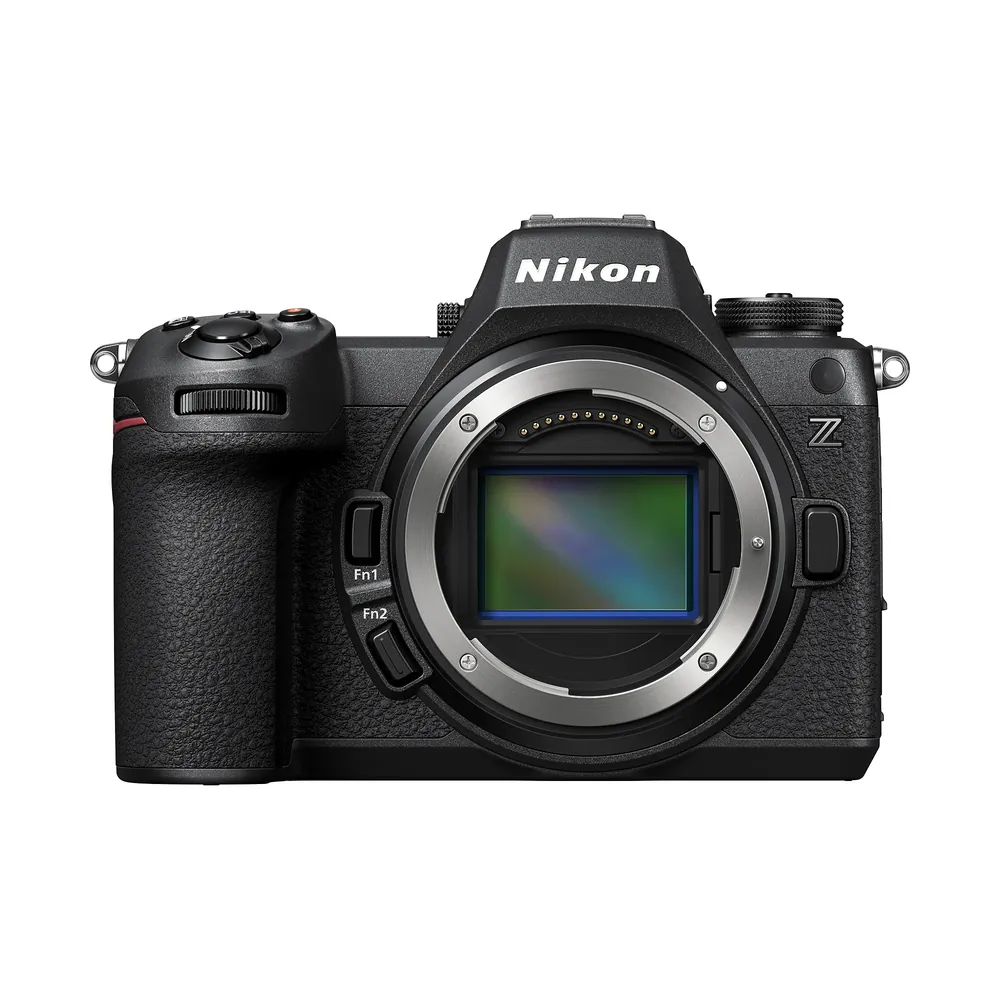 Nikon Z6III body, front view showing the sensor
