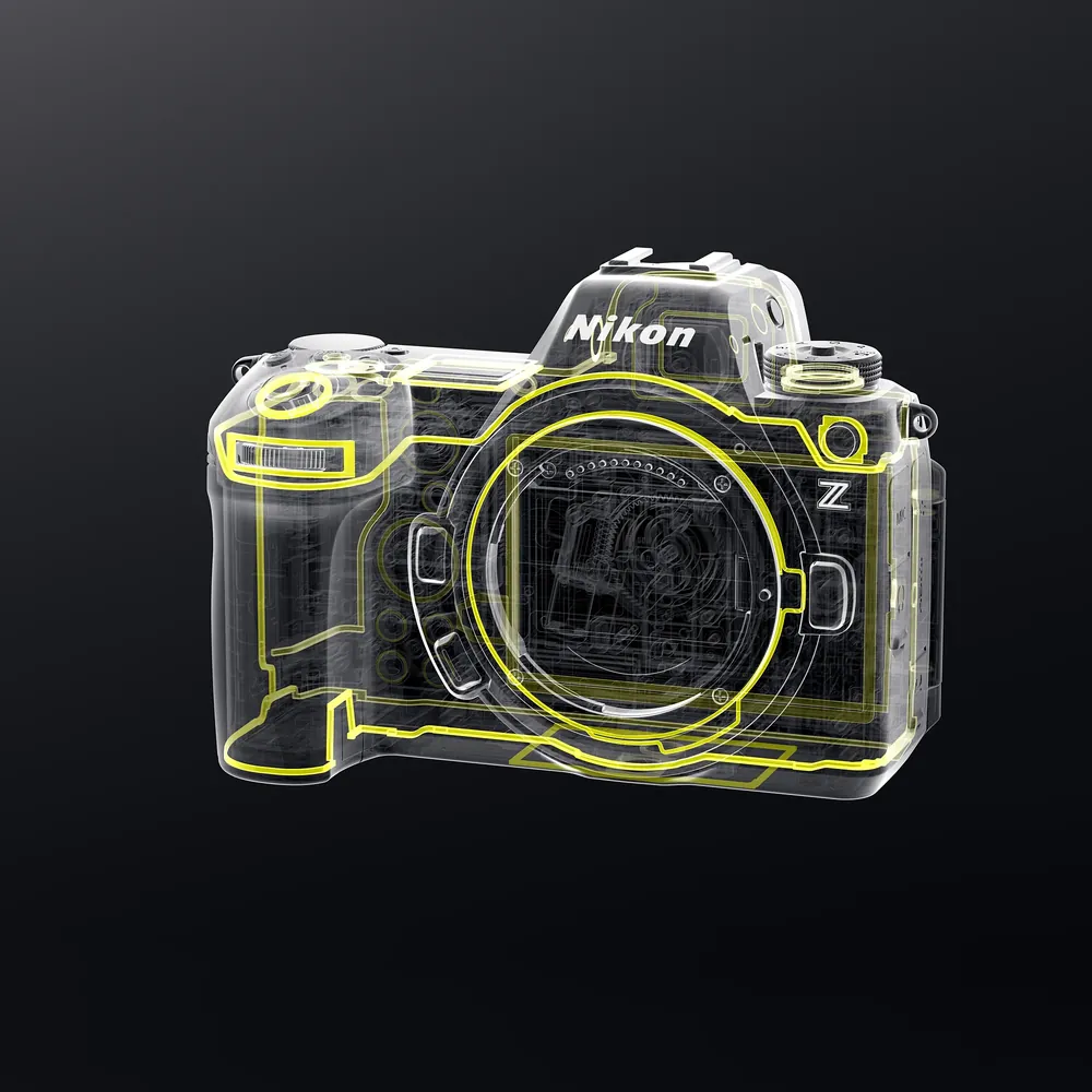 Nikon Z6III weather sealing, front, official Nikon image