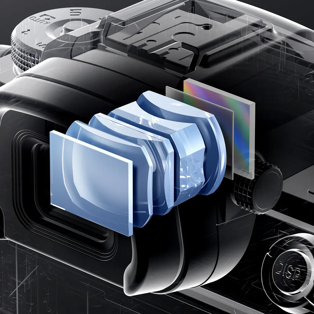 Nikon Z6III cutaway showing the electronic viewfinder, official Nikon image