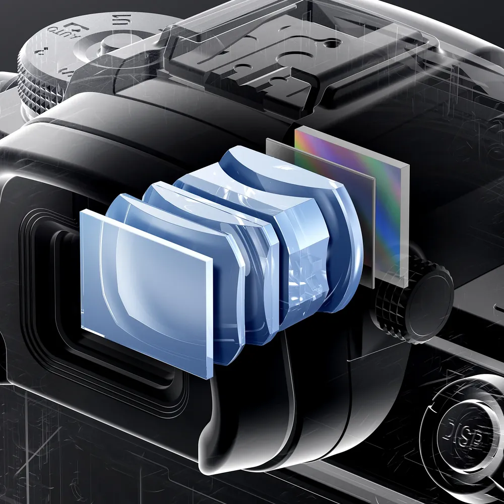 Nikon Z6III cutaway showing the electronic viewfinder, official Nikon image