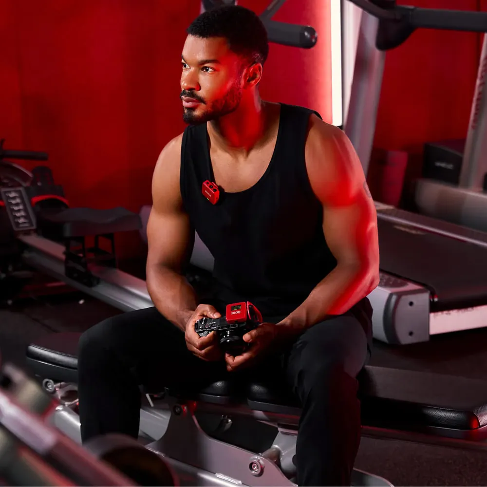 RODE Wireless GO (Gen 3), used during a workout video, official RODE image