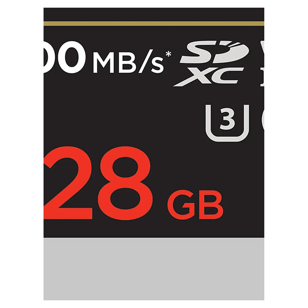 SanDisk Extreme PRO SD UHS-I card, close up of the label