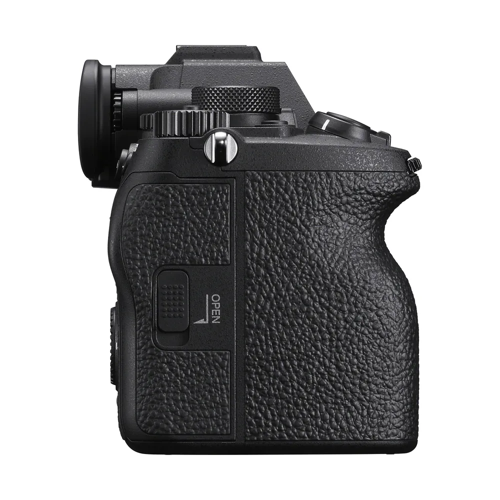 Sony Alpha 7 IV body, grip side view