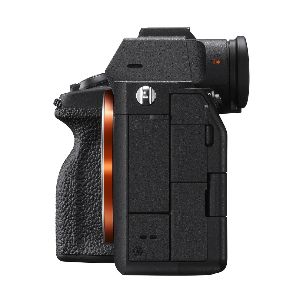 Sony Alpha 7 IV body, side view