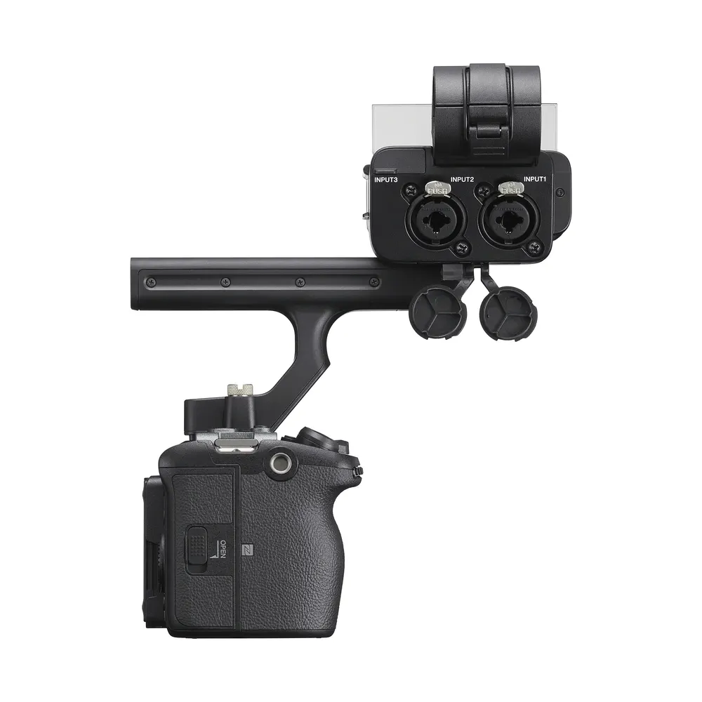 Sony FX3 with the XLR top handle attached