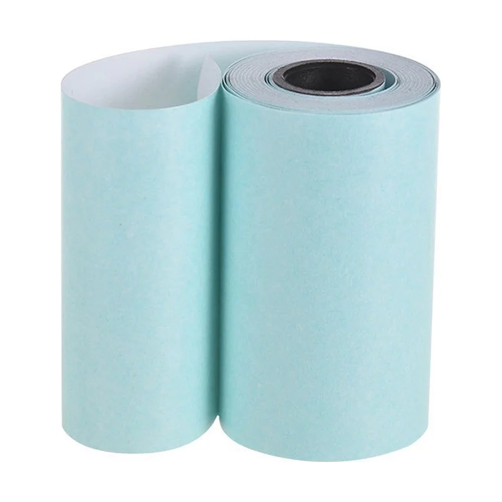 Two thermal paper rolls standing upright