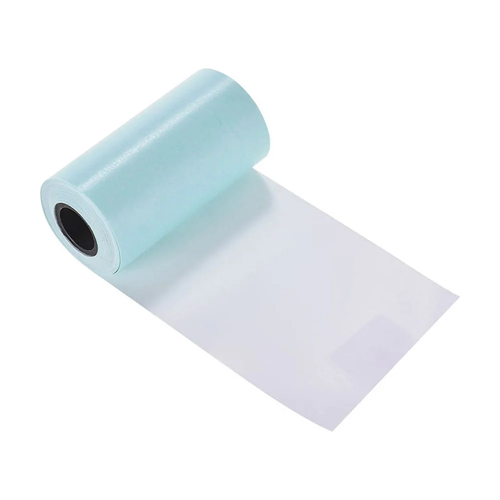 Thermal paper roll unrolled, three quarter view